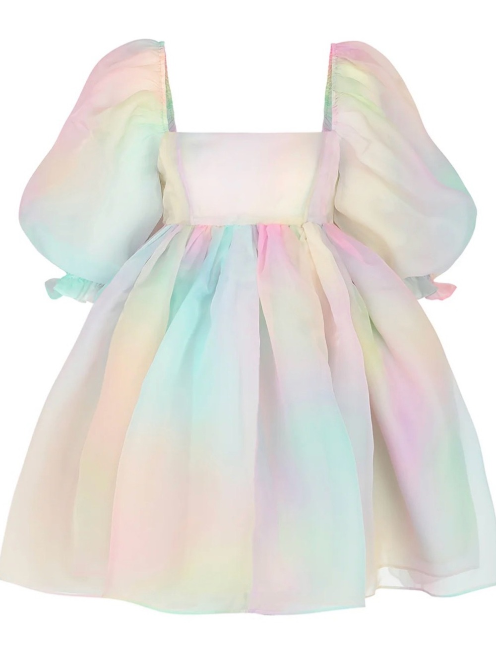 Selkie Rainbow Puff Dress Pastel Organza Size M NWOT - Picture 2 of 3